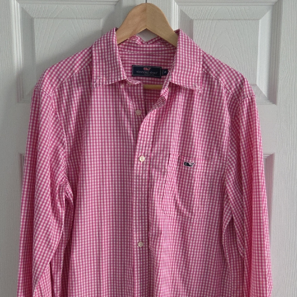 Vineyard Vines Pink Gingham Men's Shirt
